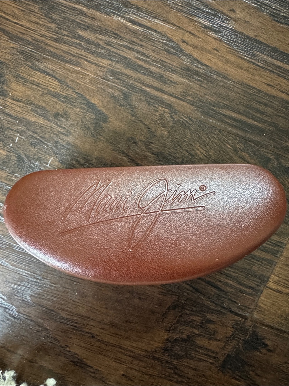Maui Jim Brown Leather Eyewear Case Only